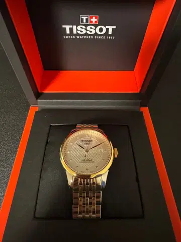 TISSOT 자동 시계 실버/골드