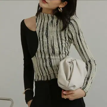 chuclla ] 긴팔 티셔츠 블랙 여성용