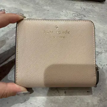 케이트 스페이드 접이식 지갑 베이지