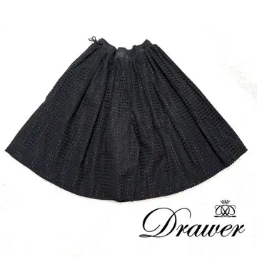 드로어 Drawer 코튼 총자수 자수 스커트풍 팬츠