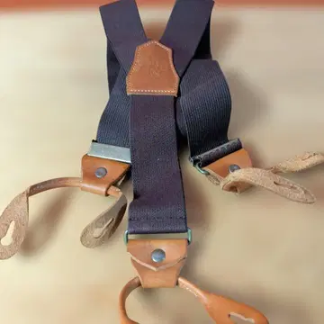 남성용 다크 브라운 서스펜더