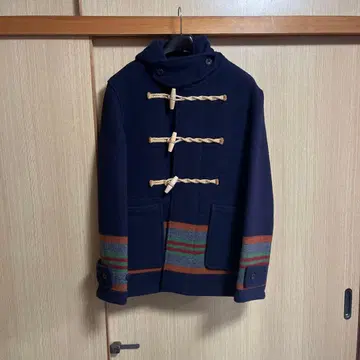 웨어하우스 별주 Gloverall 네이비 더플 코트