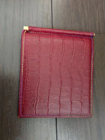 madras 크로커다일풍 가죽 3단 폴더형 지갑 중고