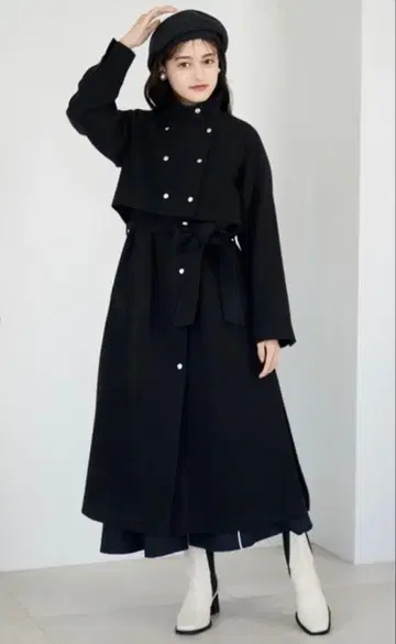 REDYAZEL 3WAY 플리츠 롱 코트