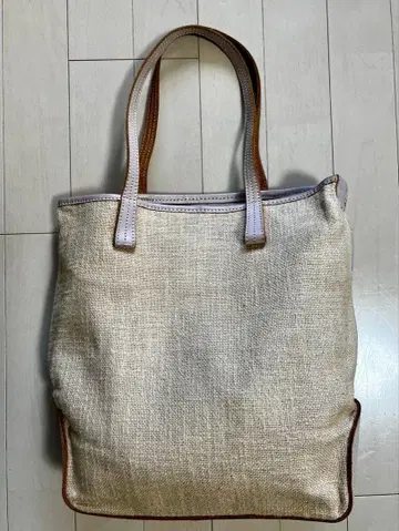 cotone 코토네 린넨 토트백 그레이 x 베이지