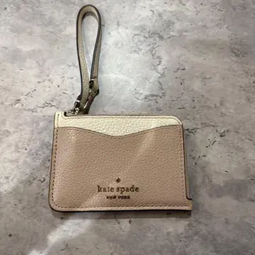 kate spade 가죽제 카드 케이스 베이지