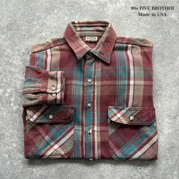 [ FIVE BROTHER ] 90s 파이브브라더 플란넬 셔츠 빈티지