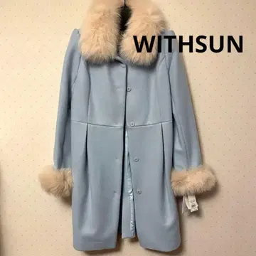 WithSun 퍼u3000롱 코트 (스카이블루)