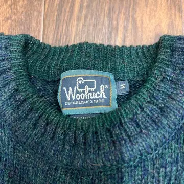 Woodrich 다크 그린 니트 스웨터 M