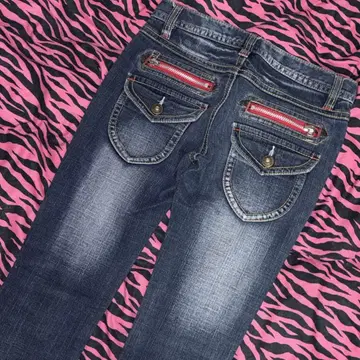 다크 블루 슬림 핏 데님 팬츠