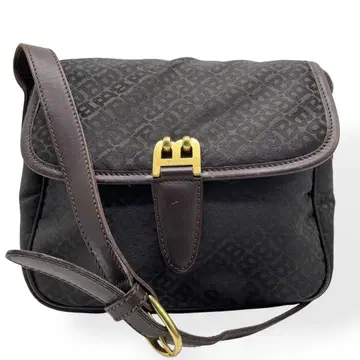 새상품급 BALLY 발리 숄더백 올 패턴 B 로고 금장 장식 사선 브라운