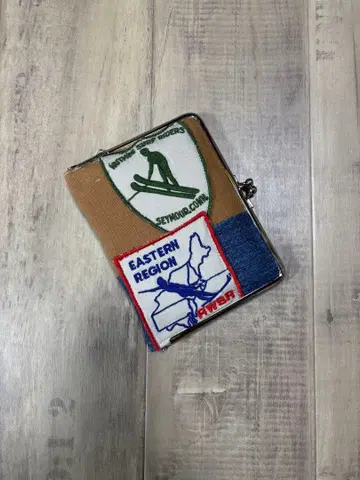 USED 데님 리메이크 가마구치 통장 케이스 모자수첩 케이스 멀티 케이스