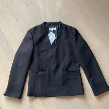 로페 피크닉 노카라 자켓 40 블랙