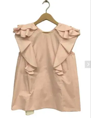 CADUNE 프릴 달린 핑크 슬리브리스 상의