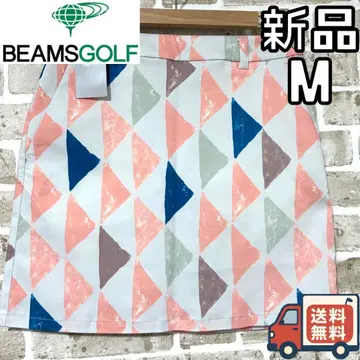 [새상품] 빔즈 골프 BEAMS 여성용 기하학 프린트 스커트 M
