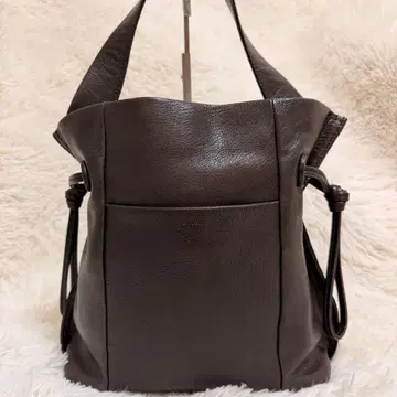 미사용급 GENTEN 토트백 가죽 솔로 브라운 겐텐