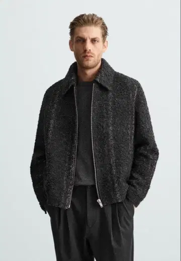 ZARA 다크 그레이 집업 자켓