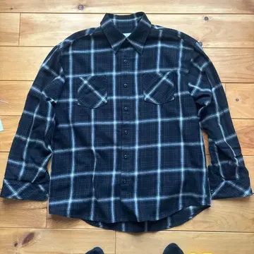 Rafu 체크 무늬 플란넬 셔츠 L 사이즈 블랙