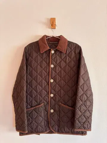 트래디셔널 웨더웨어 퀼팅 자켓 브라운 36