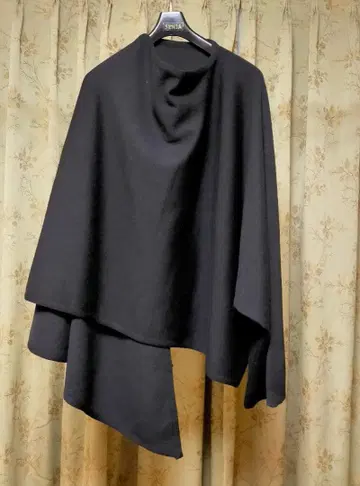 비대칭 판초 블랙