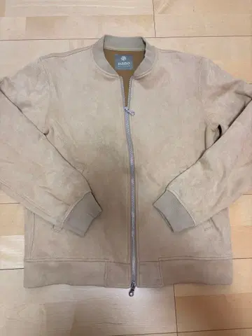 나노 유니버스 스웨이드풍 봄버 자켓 베이지 집업 M 사이즈 새상품급