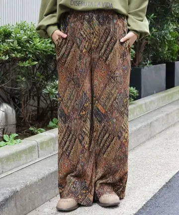 TITICACA 벨로아 크레이프 모듬 프린트 팬츠 패치워크 패턴