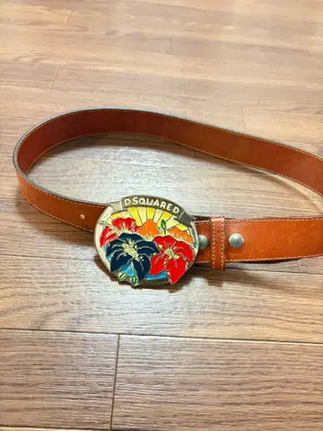 DSQUARED2 컬러풀 버클 가죽 벨트