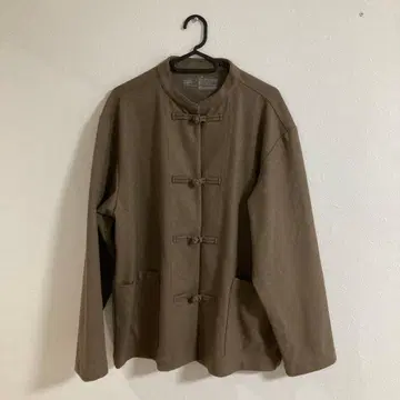 무인양품 브라운 긴팔 차이나 셔츠 L-XL