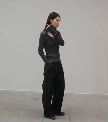 마담 세트 니트/차콜