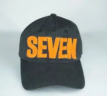 SEVEN 로고 자수 캡 Steelforce 블랙