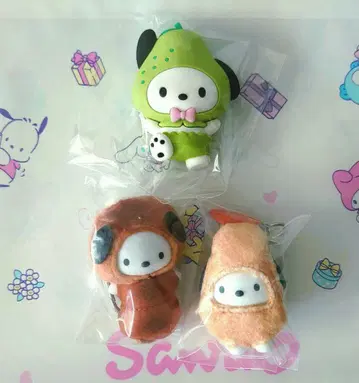 치비토모 오카즈 화과자 신상 후르츠 디자인 마그넷 3개 포차코