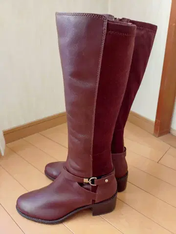 키다리 아저씨 다크 브라운 롱 부츠 사이드 지퍼