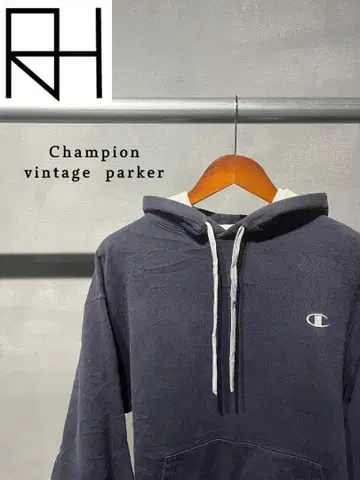 [ 구제 의류 ] Champion 원 포인트 후드티 네이비