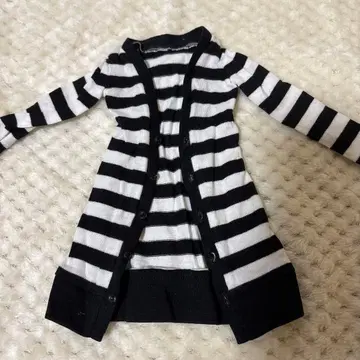 스트라이프 니트 가디건