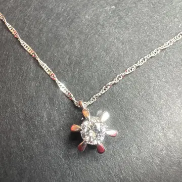 다이아몬드 펜던트 플라티나 체인 목걸이