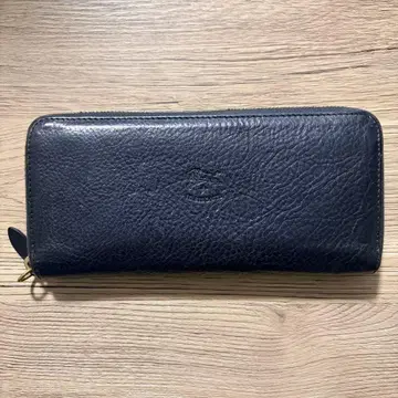 네이비 가죽 장지갑 일비종떼