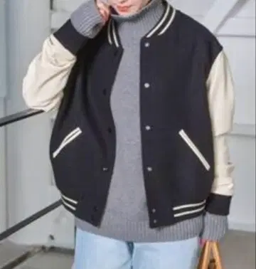 spick and Span 스탠다드 바시티 자켓 블랙 38