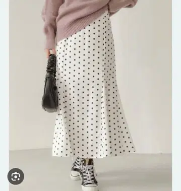 도트 머메이드 스커트