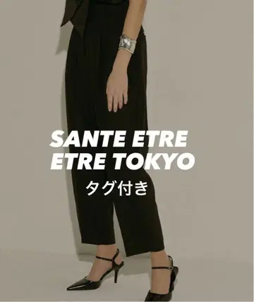 택 포함 SANTE ETRE ETRE TOKYO 턱 와이드 테이퍼드 팬츠