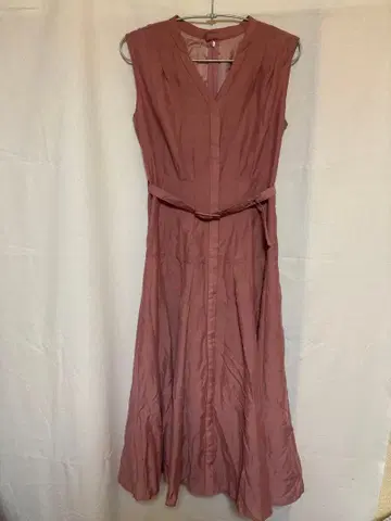 Apuweiser-riche 슬리브리스 롱 원피스 핑크