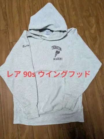 90s Champion 리버스 위브 후드티 윙 후드