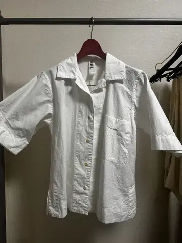 MHL. 화이트 반팔 셔츠/사이즈 1