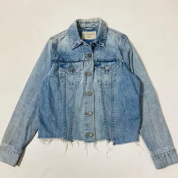 ALL SAINTS 컷오프 데미지 가공 데님 자켓 짧은 기장