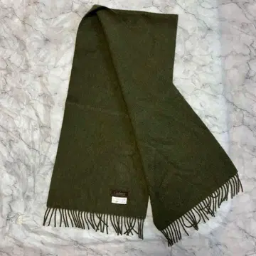 미츠코시 셀렉션 캐시미어 100% 머플러 올리브 그린 무지