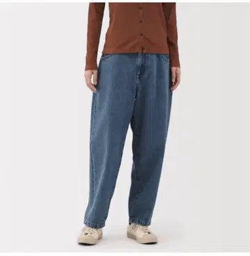 데님 배럴 팬츠 라이트 블루