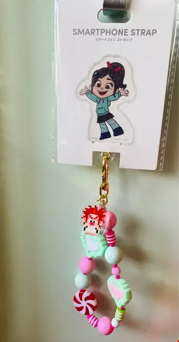 슈가러쉬 바넬로피 & 랄프 스트랩 스마트폰용 비즈