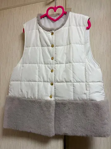 에어리 페어리 퍼 포함 퀼팅 베스트