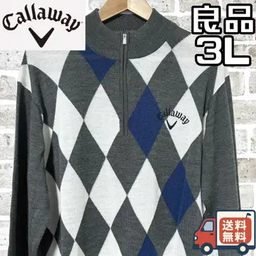 [24시간 이내/선착순] 캘러웨이 남성용 아가일 스웨터 3L 사이즈