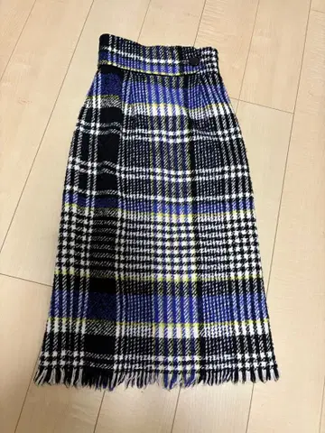 FRAY I.D 체크 무늬 타이트 스커트 S