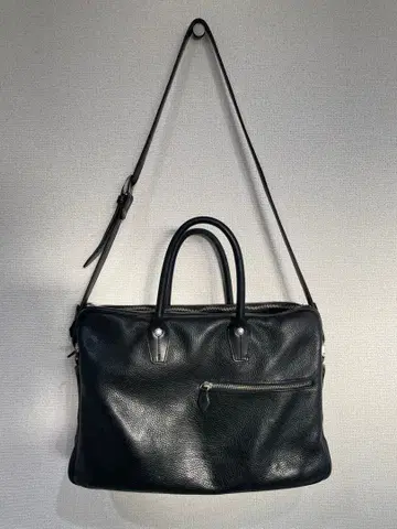 만소 시모네 BOX 더블 천 지퍼 블랙 스트랩 있음